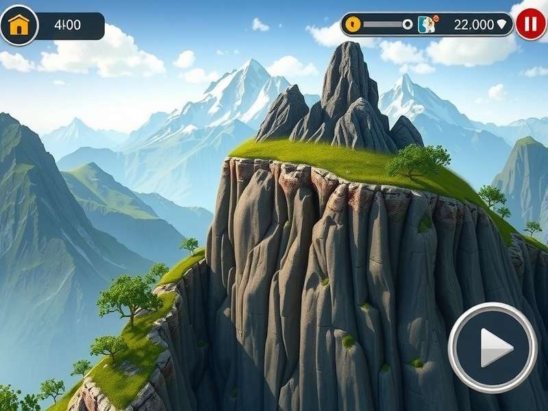 Himalaya Rush game screenshot showing a player climbing a mountain